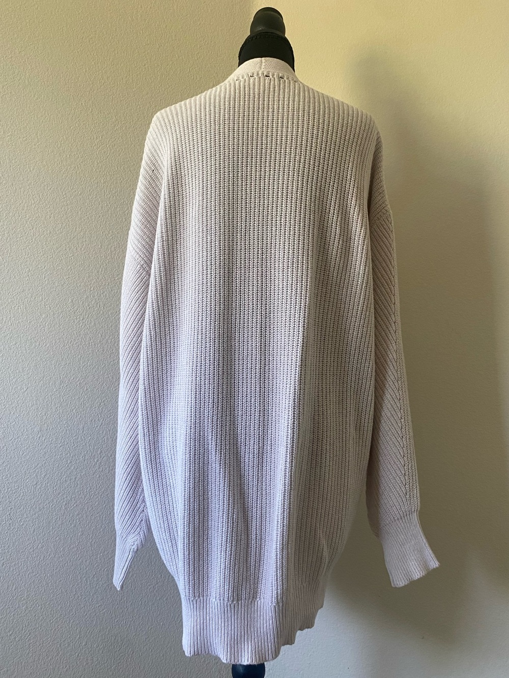 bp Open-Front Cream Ribbed Cardigan - Picture 3 of 8